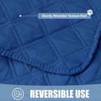 Smiry Waterproof Reversible Pet Couch Covers for Dogs | Pet Friendly, Soft Fabric, Washable Sofa Furniture Protector for Dogs Cat Kids, Checkered (40"x90", Navy/Navy)
