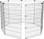 Amazon Basics Foldable Octagonal Metal Exercise Dog Playpen, Indoor/Outdoor, No Door, 8 Connected Panels, Large, 42 Inches Height, Black