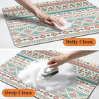 Pet Feeding Mat for Floors Waterproof Dog Mat for Food and Water Absorbent Quick Dry Non Slip mat for Cat Bowls