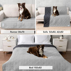PetAmi Waterproof Couch Cover for Dog Bed Sofa Blanket 102x82 Light Gray