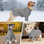 cyeollo Dog Sweater Long Sleeve Knitted Turtleneck Pullover Warm Clothes | Ultra Soft Warm Knit, Full Coverage, 4-Way Stretch for Easy Movement, Easy On & Off, Winter Daily Wear for Small Dogs
