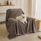 MYSKY HOME Oversized Armchair Couch Cover for 1 Cushion Couch, Washable Sofa Protector, Chair Couch Covers Sofa Covers Sofa Throws Sofa Slipcovers Futon Cover for Pet, Kid, 71"X91", Deep Chocolate