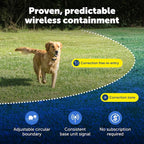 PetSafe Wireless Pet Containment System, Up to 1/2 Acre | Wireless Fence, Tone & Static Correction, Proprietary Circular Boundary with No Wire, Static-Free Re-Entry, Dogs 8 lb+