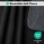 PetAmi Waterproof Dog Blanket for Small Medium Dogs Cats, Pee Proof Reversible Cat Blanket for Kitten Puppy, Soft Fleece Washable Pet Throw for Couch Car Crate Liner, 29x40 Black Gray