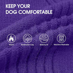 IECOii Dachshund Sweater,Turtleneck Dog Sweater for Small Medium Dogs Girl Boy,Stretchy & Breathable,Warm Knitted Pullover Coat,High Neck Knitwear for Cold Weather Indoor & Outdoor Wear (Purple, M)