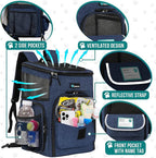 PetAmi Dog Backpack Carrier, Airline Approved 4-Way Entry Cat Backpack Carrier, Ventilated Mesh, Collapsible Pet Carrier for Small Puppy, Kitten, Hiking, Travel Car, Vet, up to 18 lbs, Navy Blue