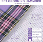 BEAUTYZOO Dog Grooming Hammock for Small Dogs/Cats, Nail Trim Restraint, XS | Dog Hanging Harness for Nail Trim, Adjustable Hook & Loop, Soft Neck Support/Dual Safety Straps for Stress-Free Grooming