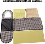 Dog Bed,2 Ways to Use,Indoor Pet House with Fluffy Mat,Removable and Washable Cover,Non-Slip Bottom,for Large Dogs(XL Brown Cranes)