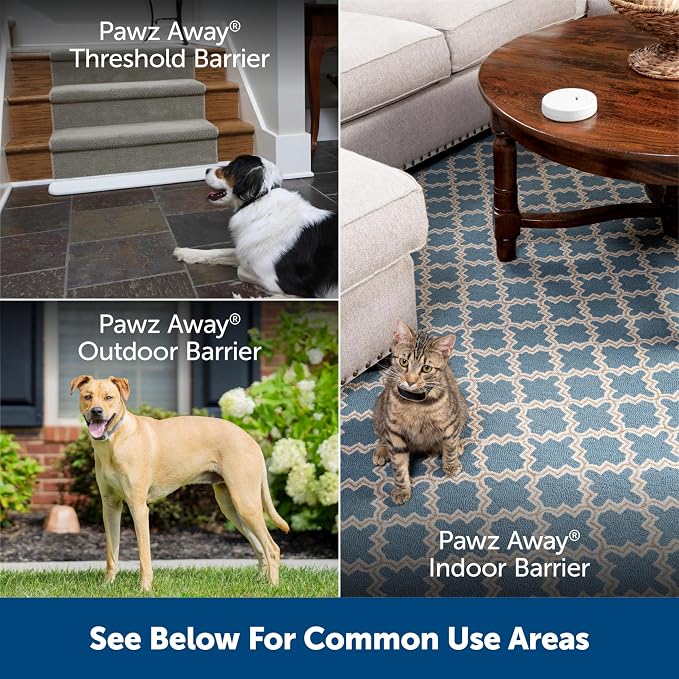 PetSafe Pawz Away Extra Indoor Pet Barrier Transmitter - Teaches Boundaries Indoors - Wireless Fence Signal - Compatible with Pawz Away Receiver Collars - Battery-Powered Training Device | Base Unit Only, Replacement, Extra, Add-A-Barrier, Expand Pawz ...