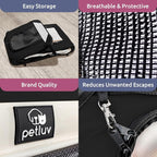 Cat & Dog Pet Carrier, Soft-Sided, Large 24"x16"x16", Fits Large Cat, 2 Cats, or Medium Dog Comfortably, Great for Travel & Vet Visits, Privacy Windows, Removable Bed, Locking Zippers, Foldable