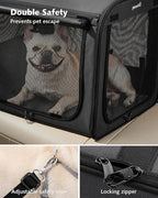 Dog Car Carrier Light Weight 24×17.7×20.5in, Foldable Dog Carrier, Dark Gray