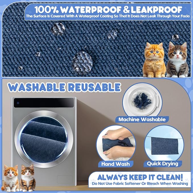 Loiion Cat Scratch Proof Furniture Protector Waterproof Sofa Cover 134"x71" | Pet-Friendly Couch Protector, Anti-Scratch & Anti-Slip Sofa Cover For Cats Dogs Kids, Machine Washable