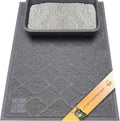 Neater Pets Neater Mat Cat Litter Mat, Thick & Durable Cat Mat for Litter Box, Trapper Pad Catches Mess to Protect Indoor Floors, Soft on Kitty Paws, Anti-Skid Grip Backing, Easy to Clean, Charcoal