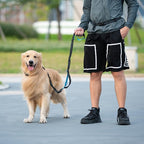 iYoShop Hands Free Dog Leash with Zipper Pouch, Dual Padded Handles and Durable Bungee for Walking, Jogging and Running Your Dog (Medium, 8-25 lbs, Pink)