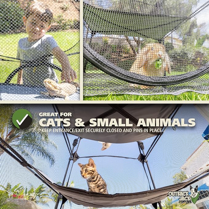 Catio Outdoor Cat Enclosure, Portable Play Tent, Multi Cat Use | Kitty katio style space for one or several felines, lets indoor companions enjoy time outside while staying secure at home