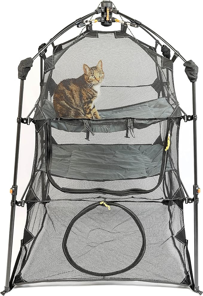 Catio Outdoor Cat Enclosure, Portable Play Tent, Multi Cat Use | Kitty katio style space for one or several felines, lets indoor companions enjoy time outside while staying secure at home