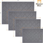 Neater Pets Neater Mat Cat Litter Mat, Thick & Durable Cat Mat for Litter Box, Trapper Pad Catches Mess to Protect Indoor Floors, Soft on Kitty Paws, Anti-Skid Grip Backing, Easy to Clean, Charcoal