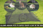 Cat Tent, Large Portable Playhouse for Outdoors and Indoors | Enclosure for felines, kittens and small animals, use outside or inside, a happy habitat that keeps pets contained safely