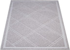 Amazon Basics Less-Mess Litter Trapping Cat Litter Box Mat, Soft on Kitty Paws, Waterproof, Scatter Control, 24" x 35", Grey