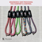 Warren London Climbing Rope Dog Leash – 5 ft Tough-Love Rope Lead w/Soft Grip & Locking Clip | Hot-Pink Statement Leash for Stylish Dogs & Puppy Training