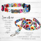 Lucky Love Dog - Adjustable Dog Collar with Easy Click Buckle for Large Ones, Durable, & Comfortable for Male & Female Dogs, Pet Collar for Puppies & Adult Dogs - Ladybird, Large