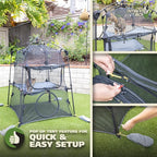 Catio Outdoor Cat Enclosure, Portable Play Tent, Multi Cat Use | Kitty katio style space for one or several felines, lets indoor companions enjoy time outside while staying secure at home