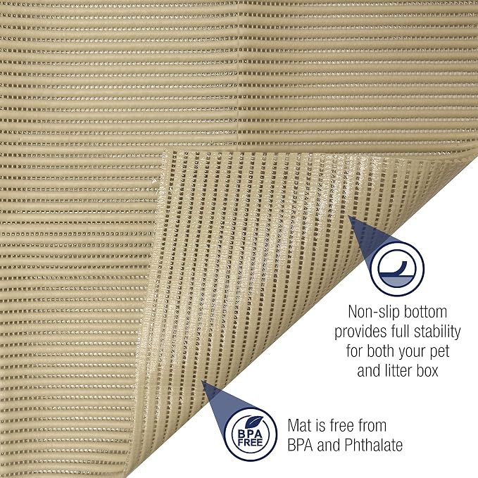 Fresh Kitty Durable XL Jumbo Foam Litter Mat – BPA and Phthalate Free, Water Resistant, Traps Litter from Box, Scatter Control, Easy Clean Mats 40"x25" (9027)