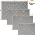Neater Pets Neater Mat Cat Litter Mat, Thick & Durable Cat Mat for Litter Box, Trapper Pad Catches Mess to Protect Indoor Floors, Soft on Kitty Paws, Anti-Skid Grip Backing, Easy to Clean, Grey