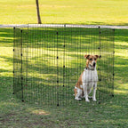 IRIS USA 42" 8-Panel Metal Pet Dog Puppy Playpen, Indoor/Outdoor Dog Fence, 58 x 58 x 42, Foldable, Customizable, Black